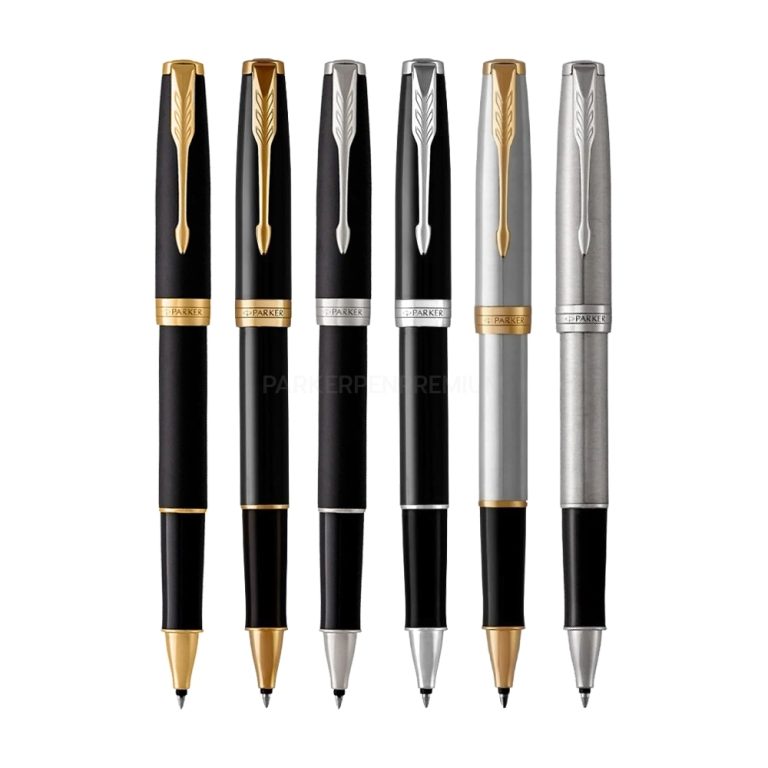 Parure 3 Stylos Parker Sonnet - Plume, Bille Et Roller - Écrin Inclus, Recharges Offertes
